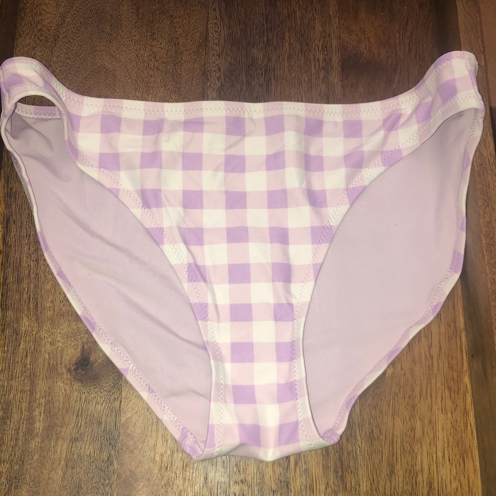 Aerie Lavender Checkered Bikini Bottom